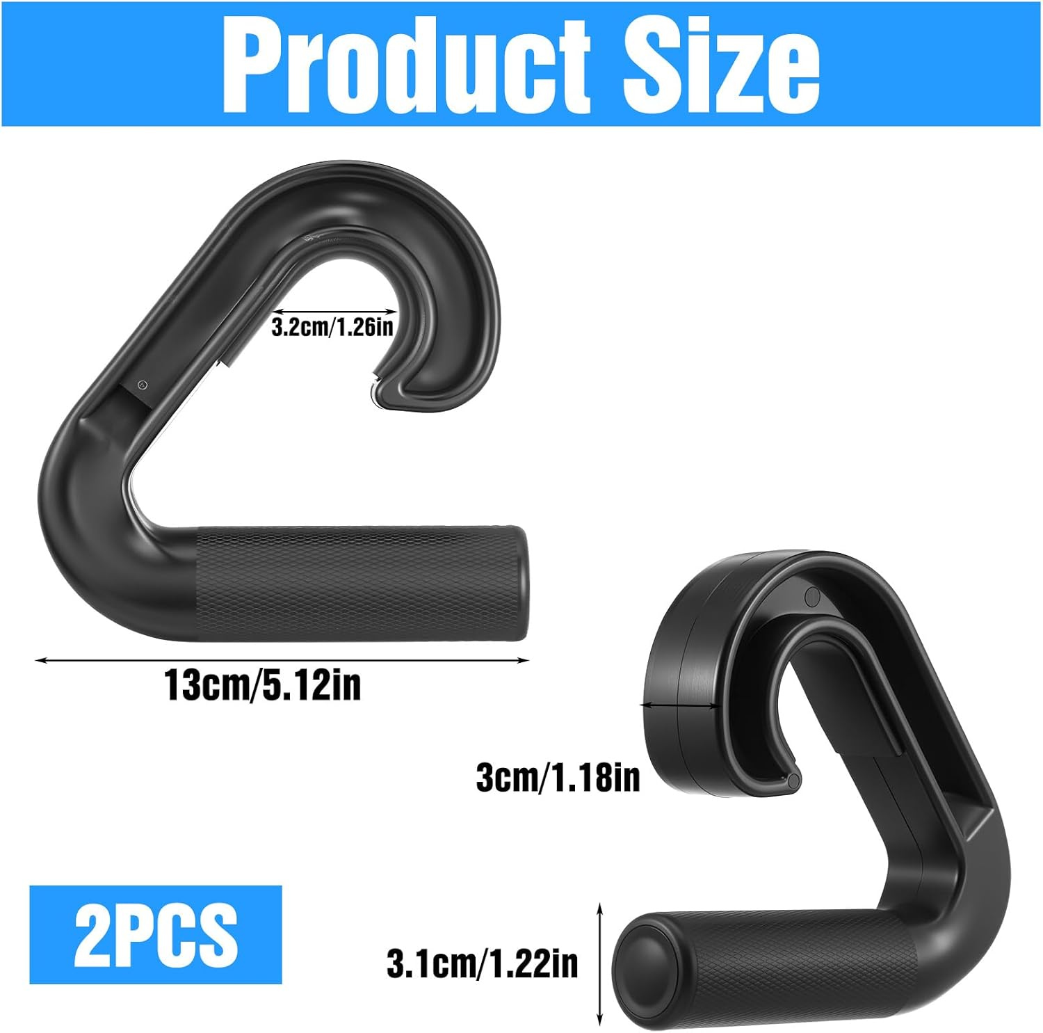 CF SPORTS Premium Neutral Grip Pull-Up Handles