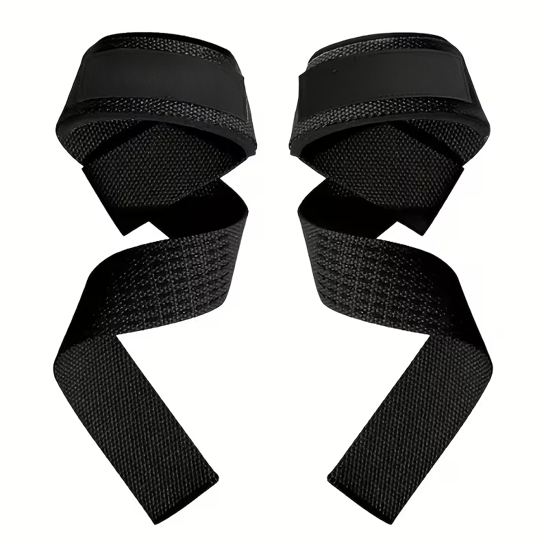 Huijing Heavy-Duty Weightlifting Straps with Rubber Grip