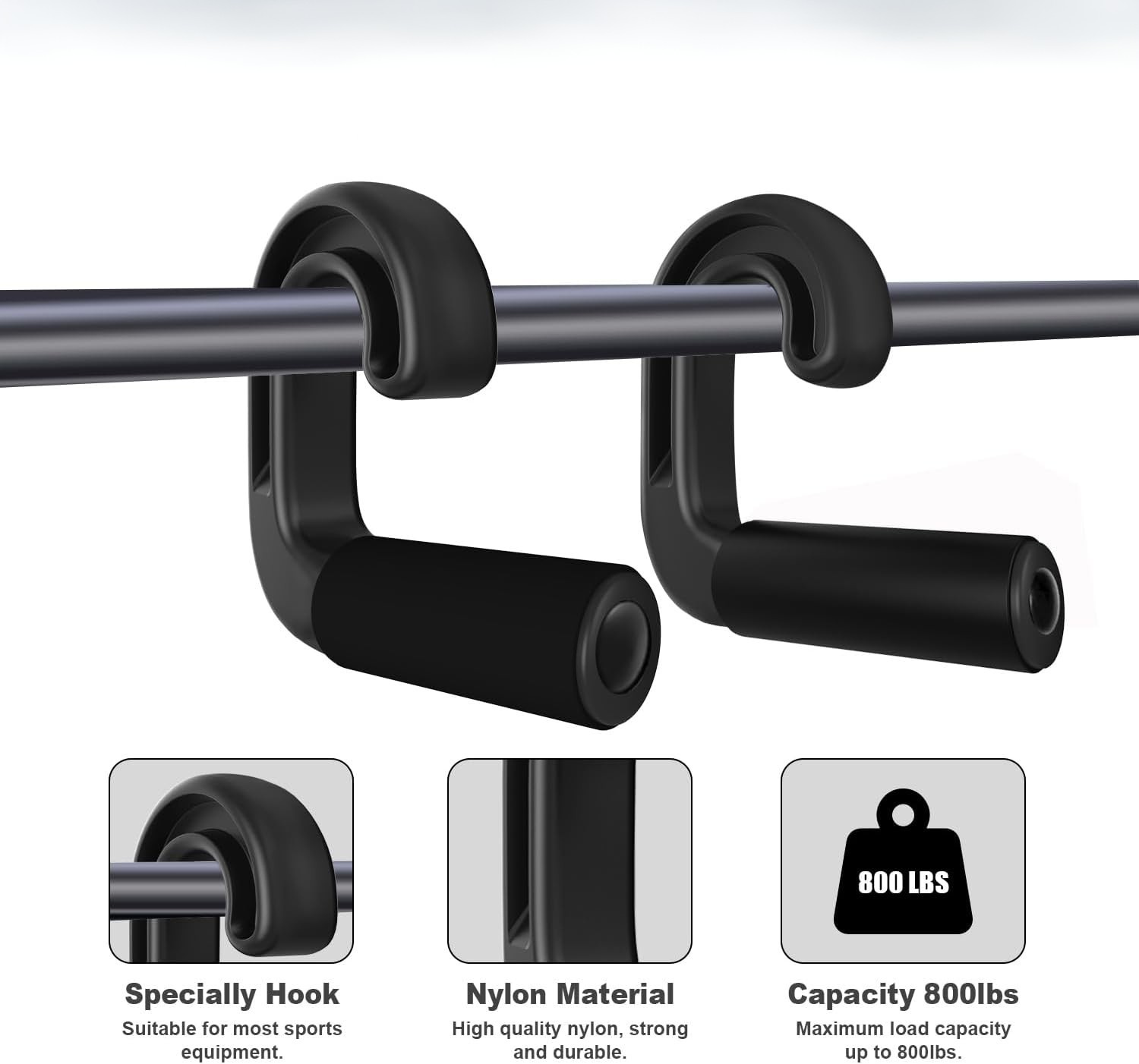 CF SPORTS Premium Neutral Grip Pull-Up Handles