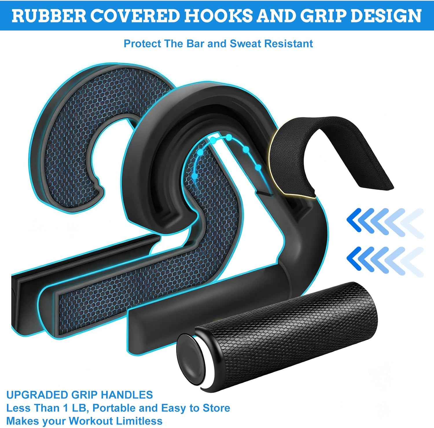 CF SPORTS Premium Neutral Grip Pull-Up Handles